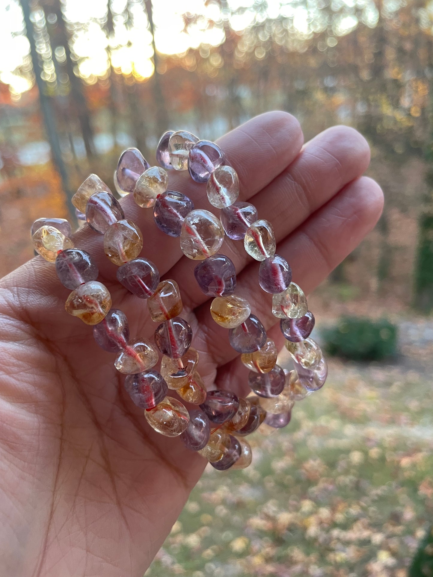 Citrine and amethyst bracelet