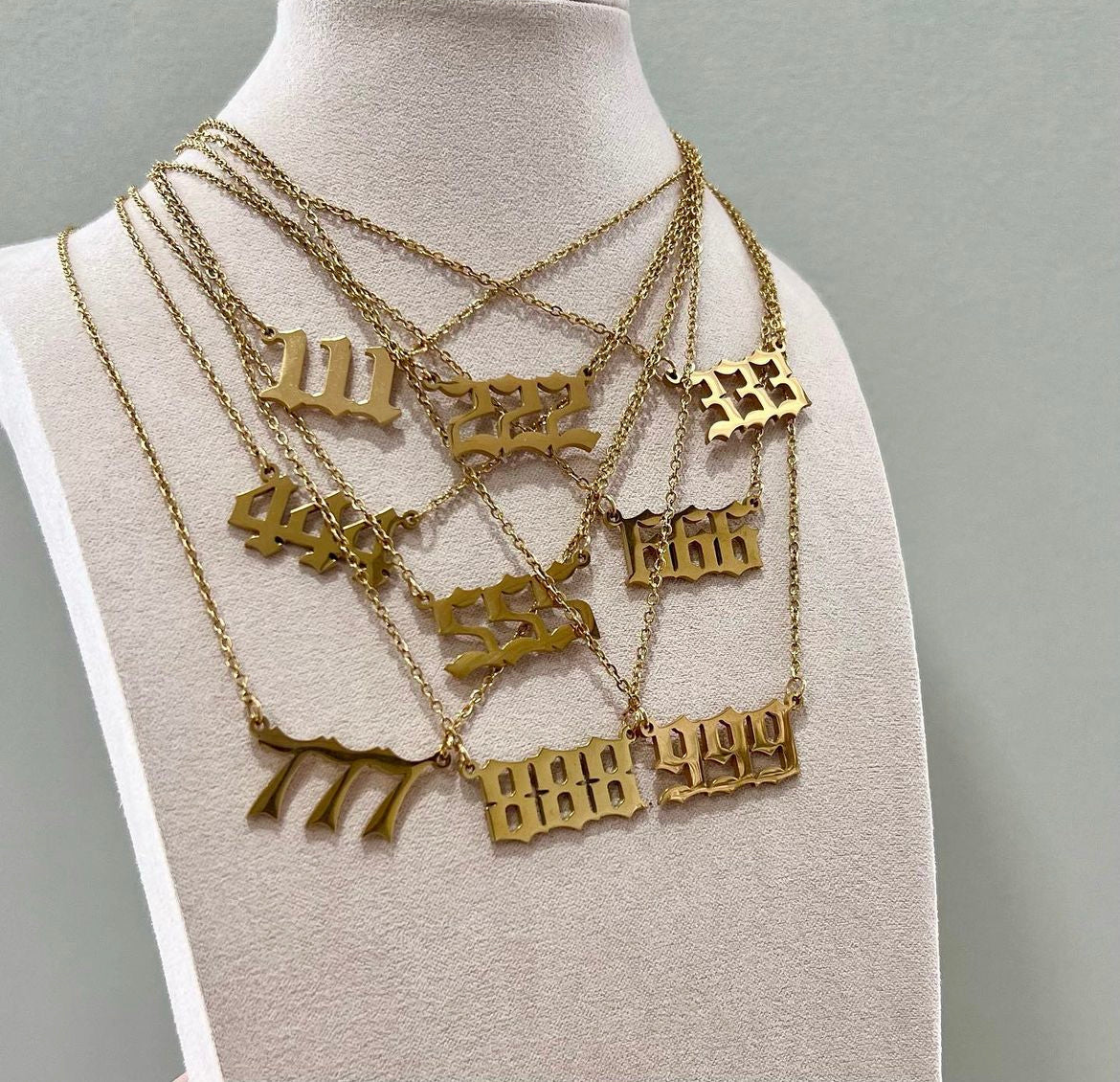 Angel number necklace