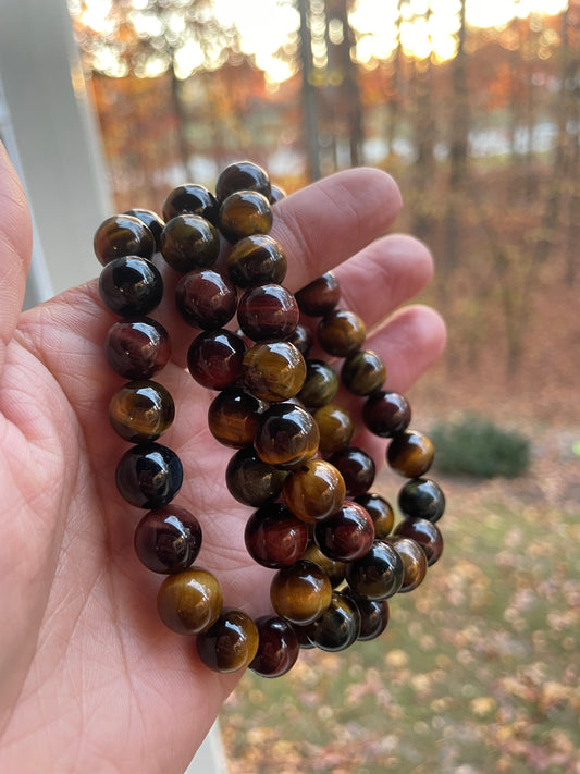 Mixed tigers eye bracelet 10mm