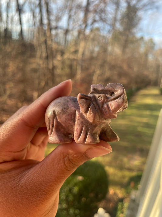 Rhodonite elephant