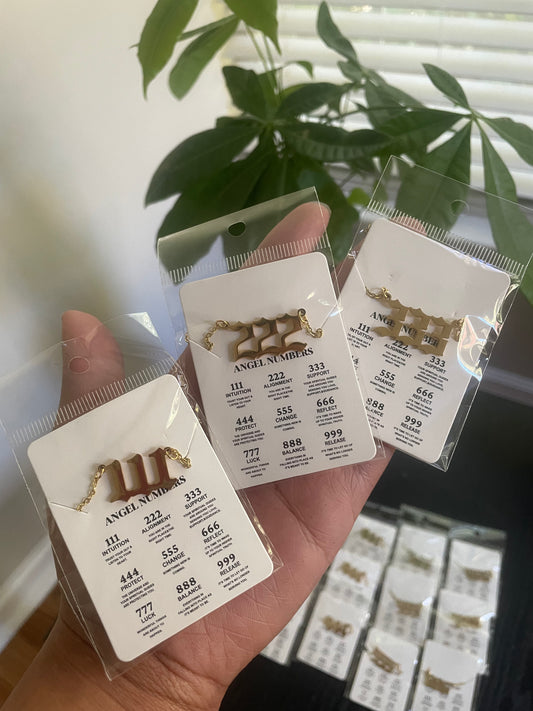 Angel number necklace